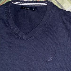 EUC Nautica V-neck navy pullover